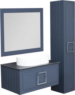 Зеркало La Fenice Cubo FNC-02-CUB-BG-80-60 синее матовое 80 см